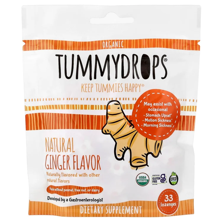 Organic Natural Ginger, 33 Lozenges image 1