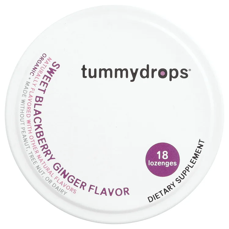 Organic Drops, Sweet Blackberry Ginger, 18 Lozenges image 1