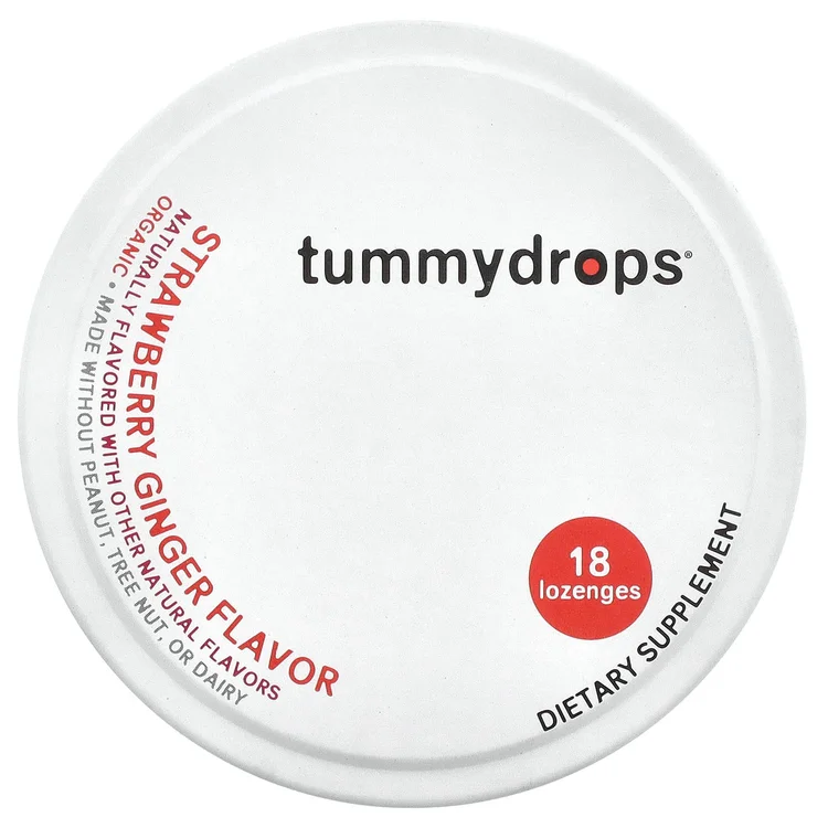 Organic Drops, Strawberry Ginger , 18 Lozenges image 1