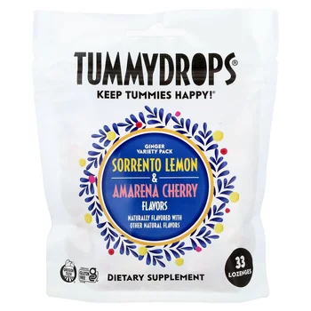 Ginger Variety Pack, Sorrento Lemon & Amarena Cherry, 33 Lozenges