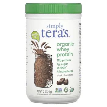 Organic Whey Protein, Dark Chocolate, 12 oz (340 g)
