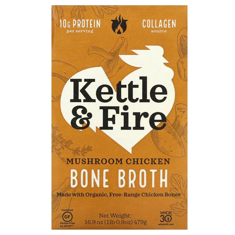 Bone Broth, Mushroom Chicken, 16.9 oz (479 g) image 1