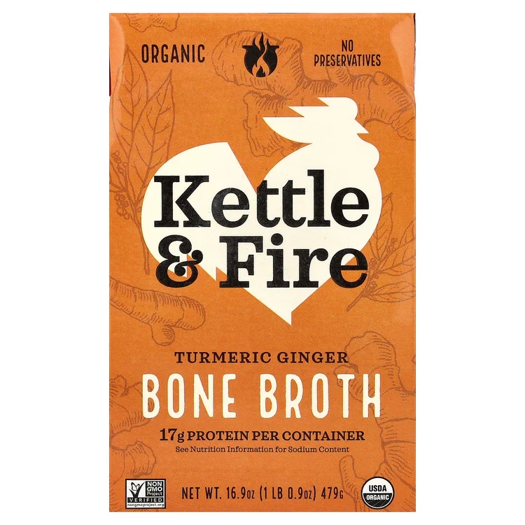 Bone Broth, Turmeric Ginger, 16.9 oz (479 g) image 1