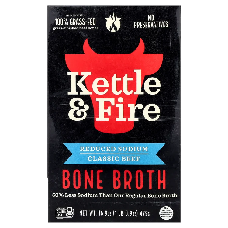 Bone Broth, Classic Beef, Reduced Sodium, 16.9 oz (479 g) image 1