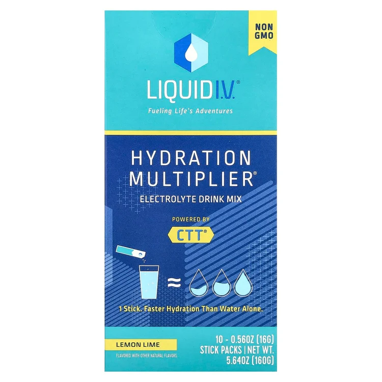 Hydration Multiplier®, Electrolyte Drink Mix, Lemon Lime, 10 Stick Packs, 0.56 oz (16 g) Each image 1