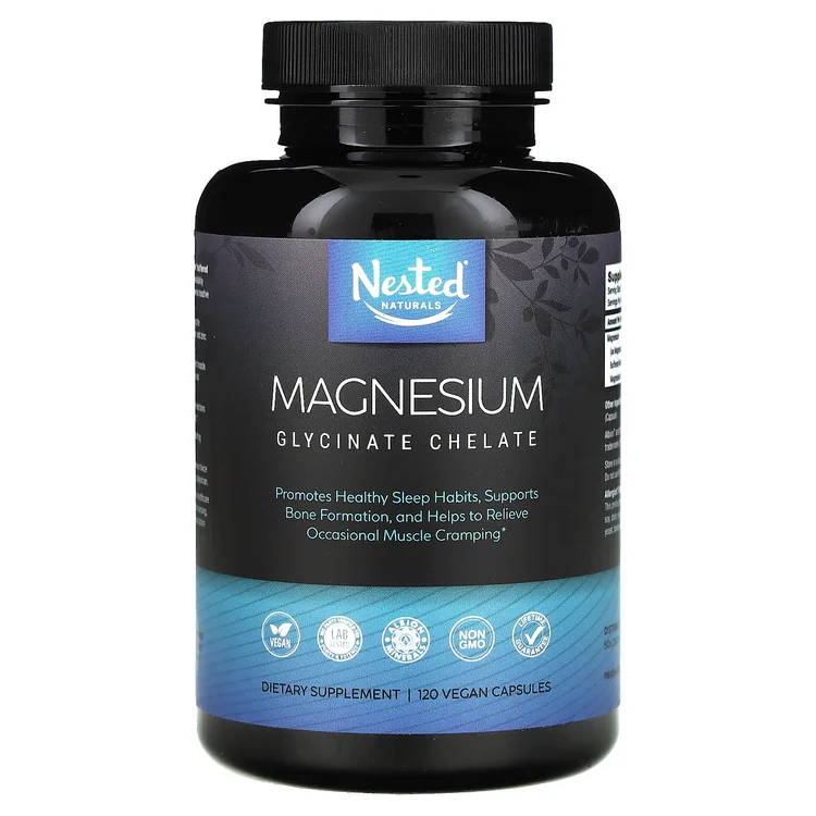 Magnesium, Glycinate Chelate, 120 Vegan Capsules (100 mg per Capsule) image 1