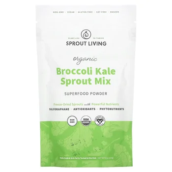 Organic Broccoli Kale Sprout Mix , 4 oz (113 g)