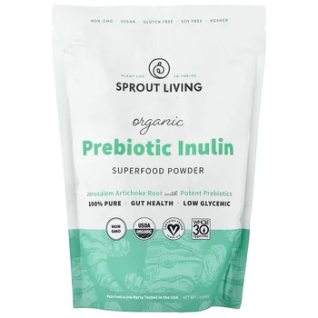 Organic Prebiotic Inulin, Superfood Powder, 1 lb (454 g)