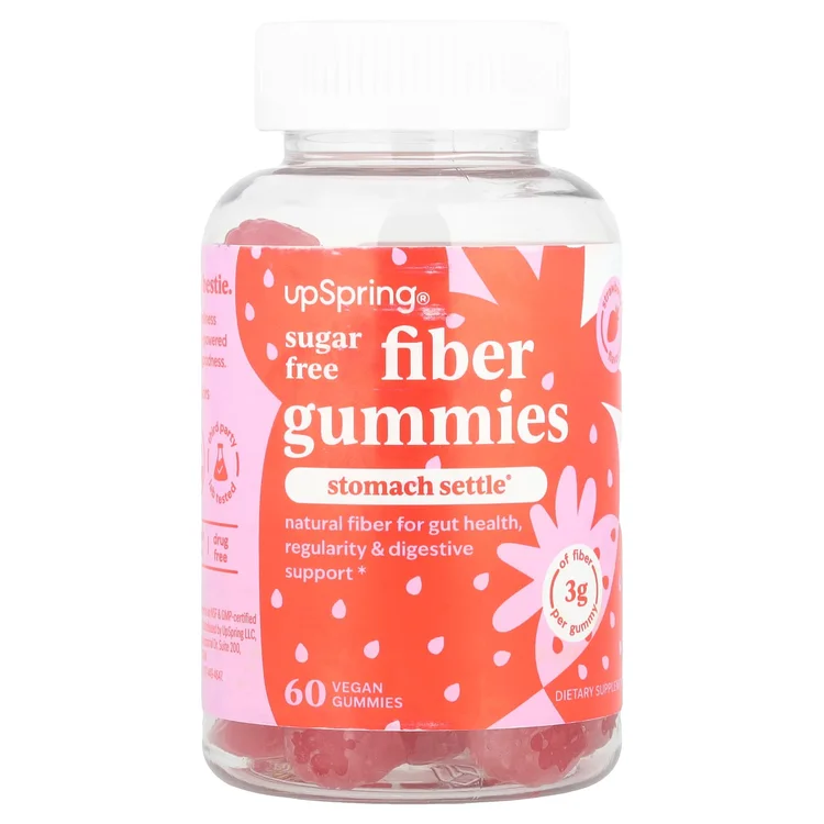Fiber Gummies, Strawberry, 60 Vegan Gummies image 1