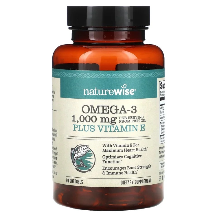 Omega 3 Plus Vitamin E, 60 Softgels image 1