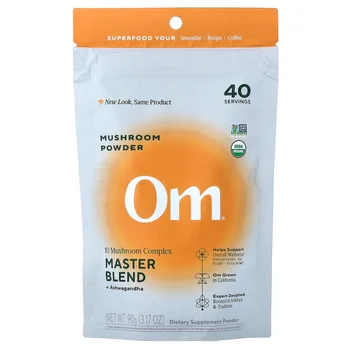 Mushroom Powder, Master Blend + Ashwagandha, 3.17 oz (90 g)