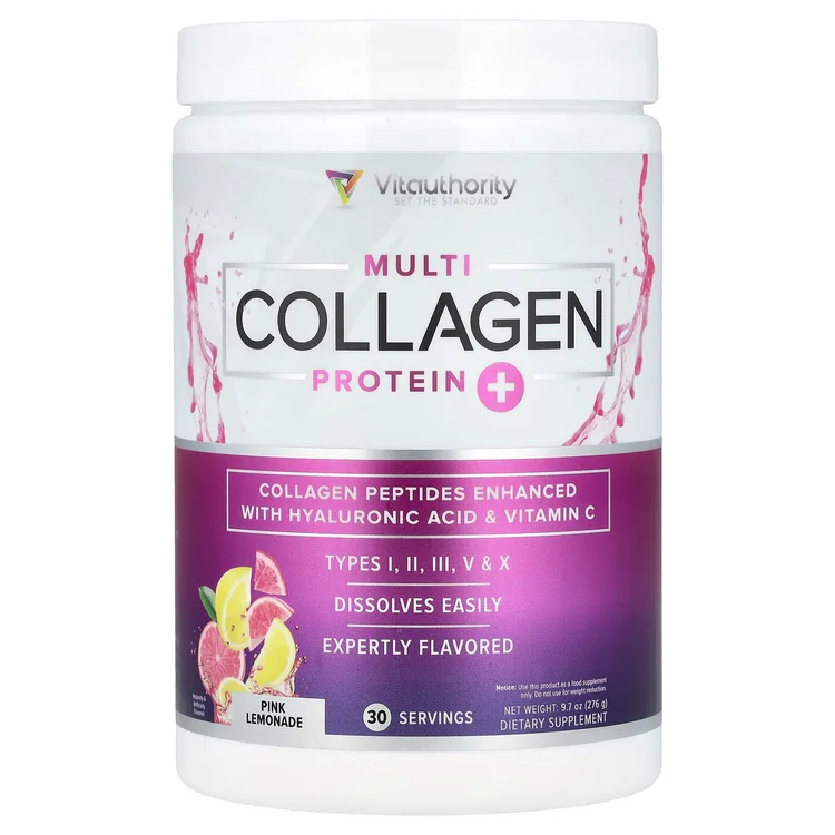 Multi Collagen Protein+, Pink Lemonade, 9.7 oz (276 g) image 1