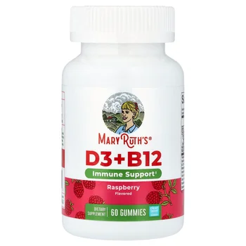 D3 + B12 Gummies, Raspberry, 60 Gummies