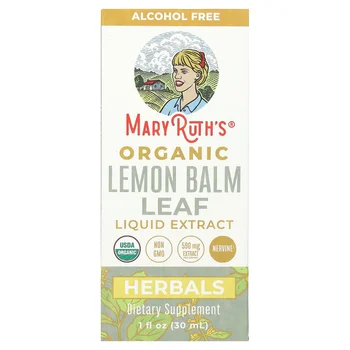 Organic Lemon Balm Leaf Liquid Extract, Alcohol Free, 590 mg, 1 fl oz (30 ml)