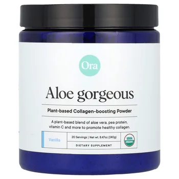 Aloe Gorgeous, Plant-Based Collagen-Boosting Powder, Vanilla , 8.47 oz (240 g)
