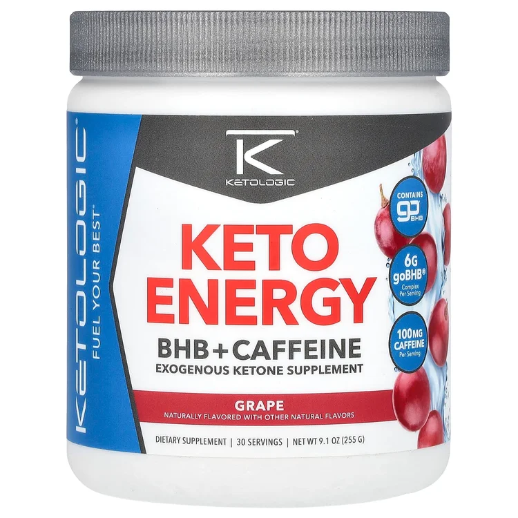 Keto Energy, BHB + Caffeine, Grape, 9.1 oz (255 g) image 1