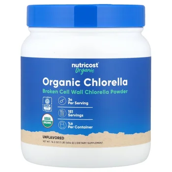 Organic Chlorella Powder, Unflavored , 16.2 oz (454 g)