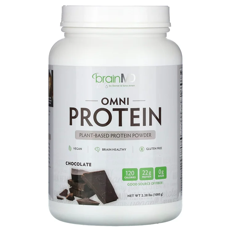 Omni Protein, Plant-Based Protein Powder, Chocolate, 2.38 lbs (1,080 g) image 1