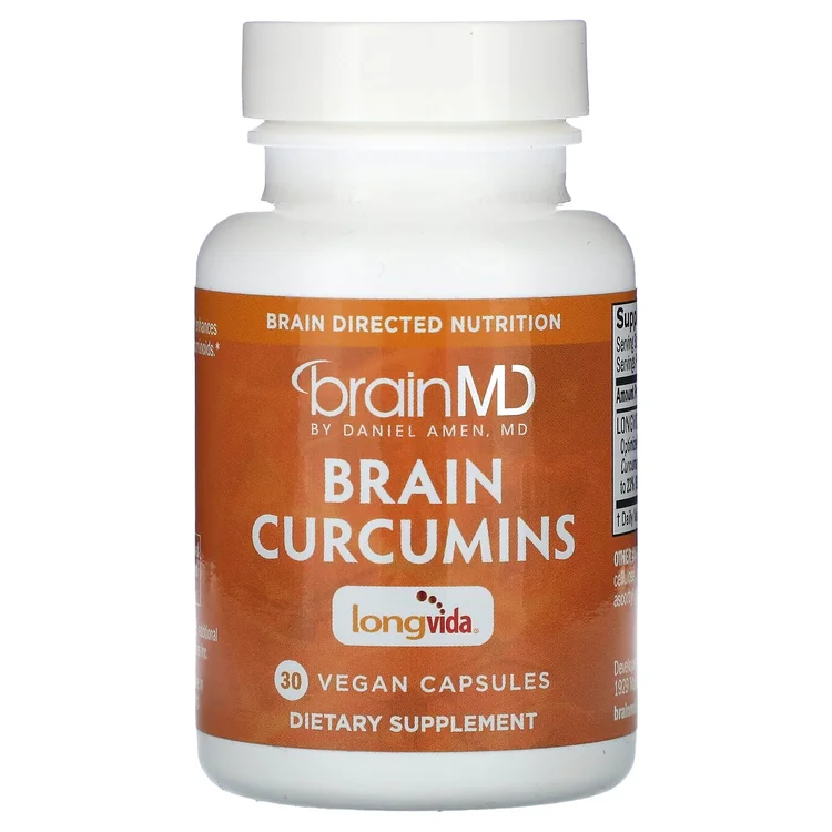 Brain Curcumins, 30 Vegan Capsules (400 mg per Capsule) image 1