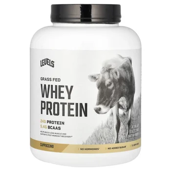 Grass Fed Whey Protein Powder, Cappuccino, 5 lb (2.27 kg)