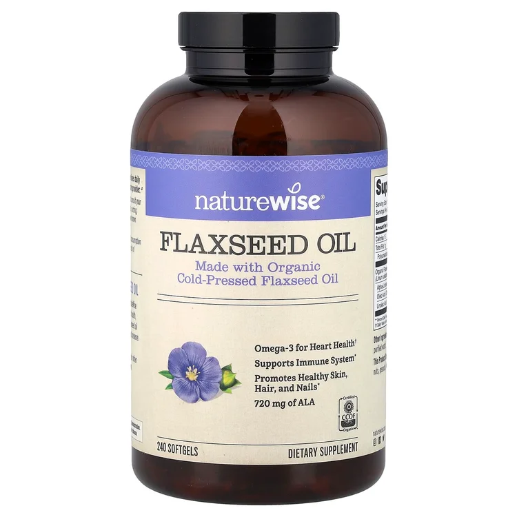 Flaxseed Oil, 240 Softgels image 1