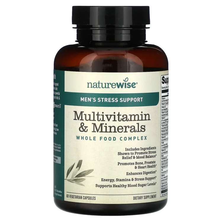 Men's Stress Support, Multivitamin & Mineral, 60 Vegetarian Capsules image 1