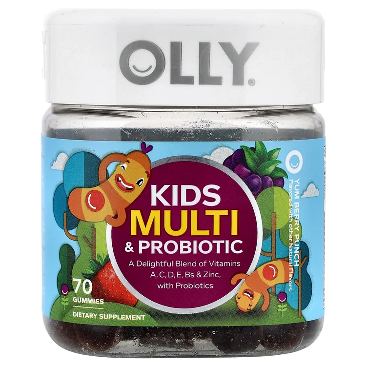 Kids Multi & Probiotic Gummies, Yum Berry Punch, 70 Gummies image 1