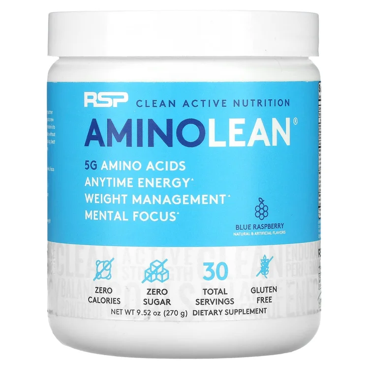 AminoLean, Blue Raspberry, 9.52 oz (270 g) image 1