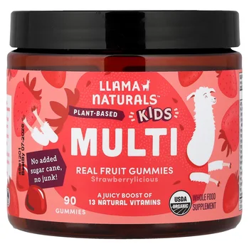 Kids Plant-Based Multi, Real Fruit Gummies, Strawberrylicious, 60 Gummies