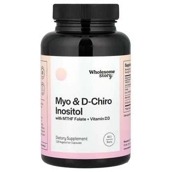Myo & D-Chiro Inositol with MTHF Folate + Vitamin D3, 120 Vegetarian Capsules