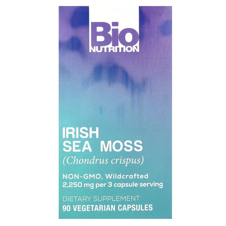 Irish Sea Moss, 90 Vegetarian Capsules (750 mg per Capsule) image 1