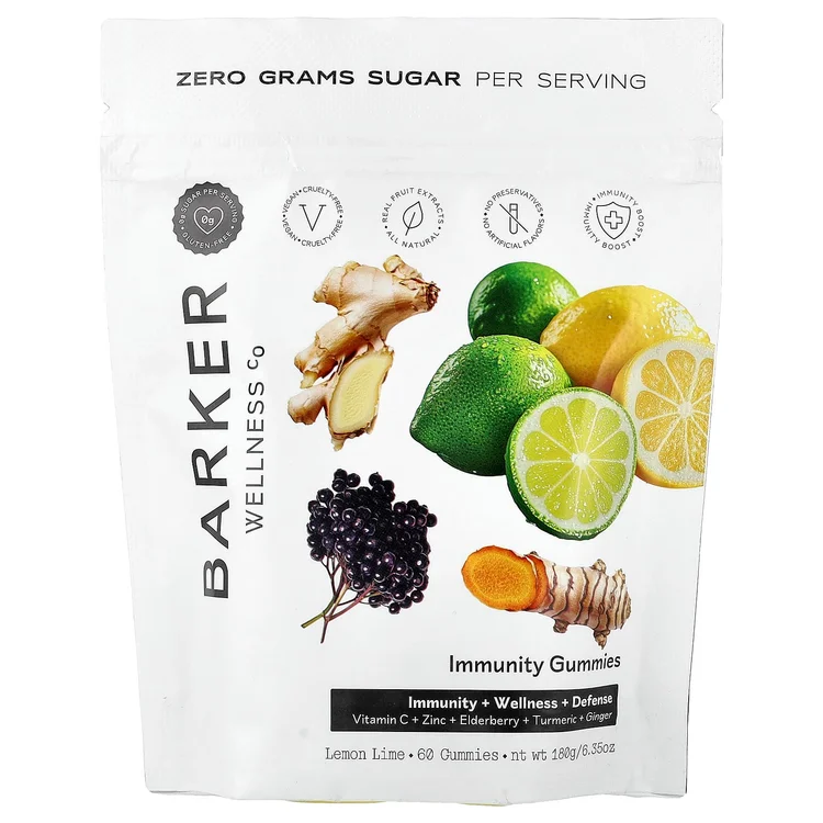 Immunity Gummies, Lemon Lime, 60 Gummies image 1