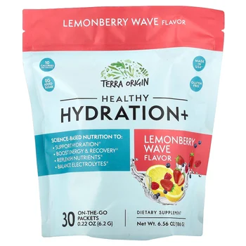 Healthy Hydration+, Lemonberry Wave, 30 On-The-Go Packets, 0.22 oz (6.2 g) Each