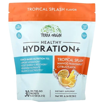 Healthy Hydration+, Tropical Splash, 30 On-The-Go Packets, 0.22 oz (6.2 g) Each