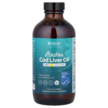 Alaskan Cod Liver Oil Liquid, Natural Lemon, 8.12 fl oz (240 ml)