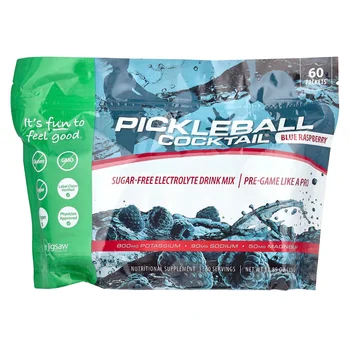 Pickleball Cocktail®, Sugar-Free Electrolyte Drink Mix, Blue Raspberry, 60 Packets, 5.6 g Each