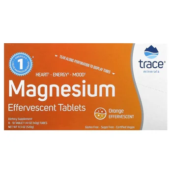Magnesium Effervescent Tablets, Orange, 8 Tubes, 10 Tablets Each