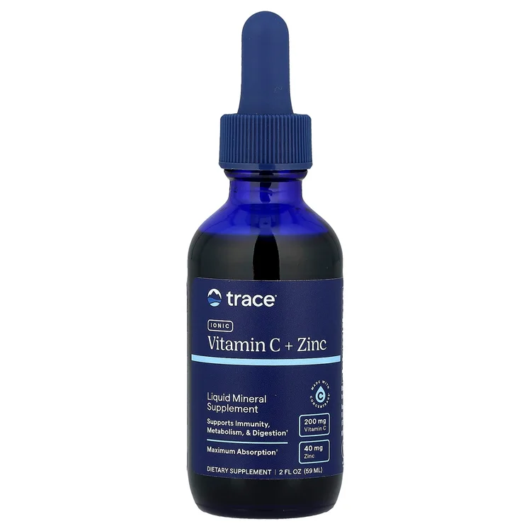 Ionic Vitamin C + Zinc, Liquid Mineral Supplement, 2 fl oz (59 ml) image 1
