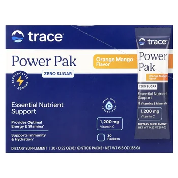 Power Pak, Zero Sugar, Orange Mango, 30 Packets, 0.22 oz (6.1 g) Each
