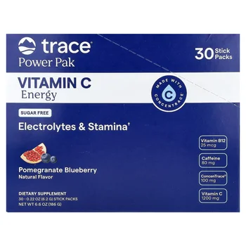 Power Pak, Vitamin C Energy, Pomegranate Blueberry, 30 Stick Packs, 0.22 oz (6.2 g) Each