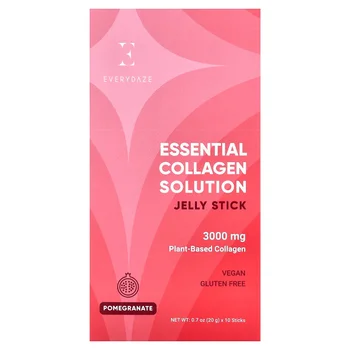 Essential Collagen Solution Jelly Stick, Pomegranate, 10 Sticks, 0.7 oz (20 g) Each