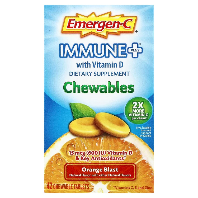 Immune Plus® With Vitamin D, Orange Blast, 42 Chewable Tablets image 1