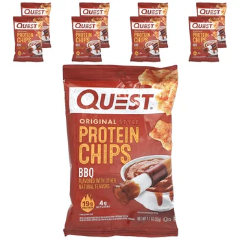 Original Style Protein Chips, BBQ, 8 Bags, 1.1 oz (32 g) Each