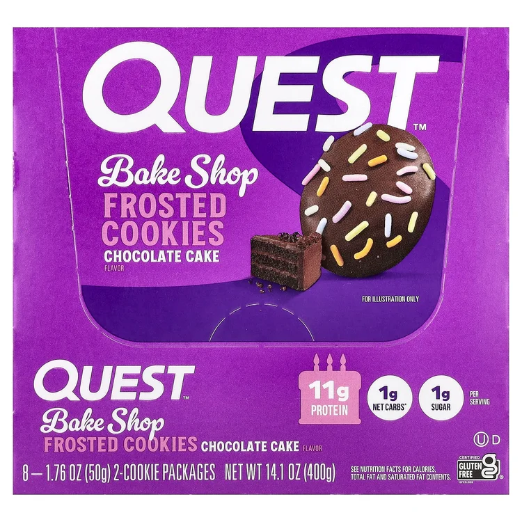 Bake Shop Frosted Cookies, Chocolate Cake, 8 Packages, 1.76 oz (50 g) Each image 1