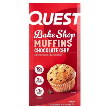 Bake Shop Muffins, Chocolate Chip , 8 Muffins, 2.01 oz (57 g) Each