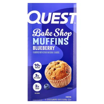 Bake Shop Muffins, Blueberry, 8 Muffins, 2.01 oz (57 g) Each