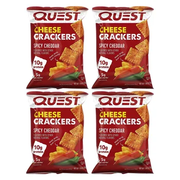 Cheese Crackers, Spicy Cheddar, 4 Bags 1.06 oz (30 g) Each