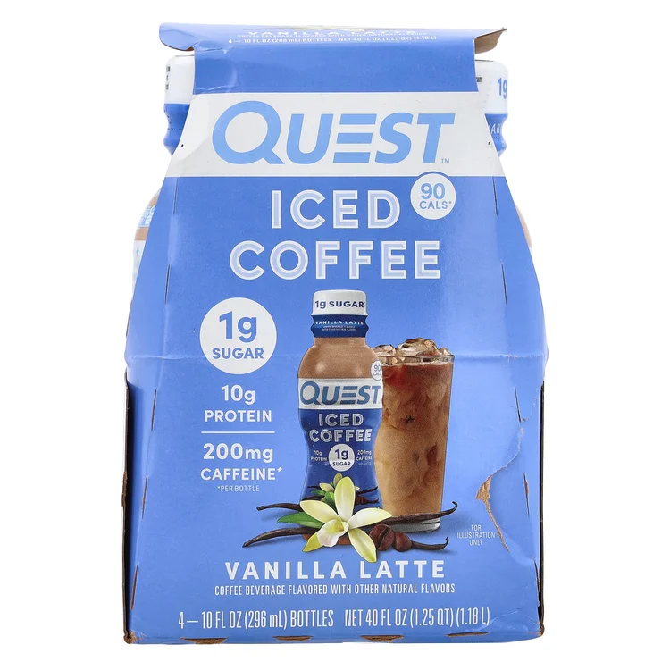 Iced Coffee, Vanilla Latte, 4 Bottles, 10 fl oz (296 ml) Each image 1