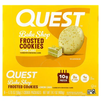 Bake Shop Frosted Cookies, Lemon Cake, 8 Packages, 1.76 oz (50 g) Each
