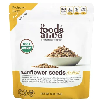 Organic Sunflower Seeds, Hulled, 12 oz (340 g)